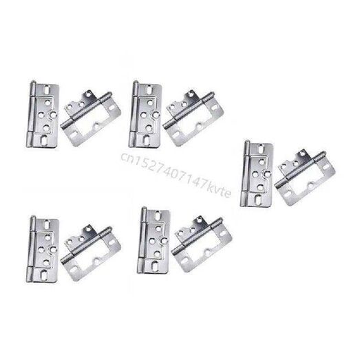 10Pcs Without Mortise Door Hinges Sturdy Iron for Kitchen