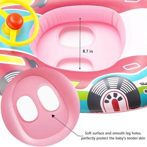 Inflatable Float Seat Baby Swimming Circle Car Shape Toddler
