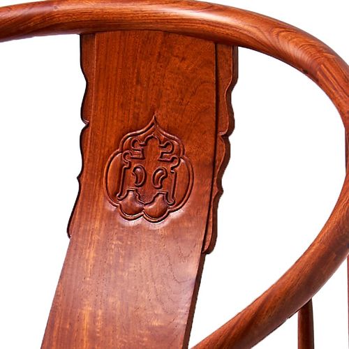 木果果木 红木家具 大果紫檀恭王府圈椅中式古典实木休闲椅子