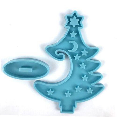 Winter Tree Ring Holder Epoxy Resin Mold Assemble Christmas