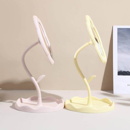 Desktop vanity mirror with a sunflower design, popular among