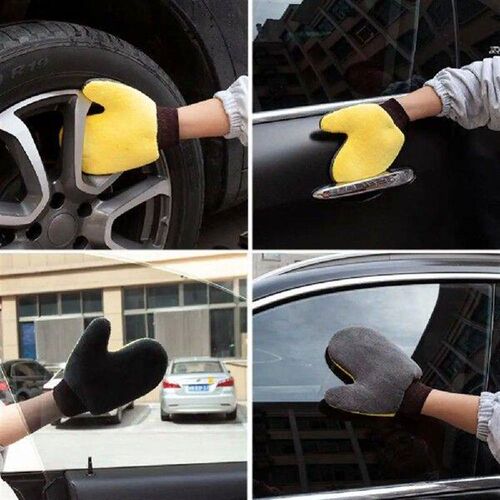 Glass Cleaning Gloves Chenille Coral Fleece Gloves Glass