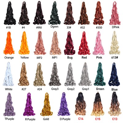 Synthetic Loose Wave Braiding Hair Extensions Body Wave Spir