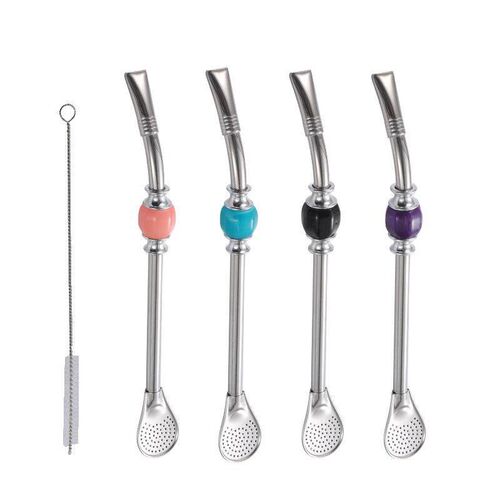 Argentina mate tea straw spoon coffee mixing scented tea