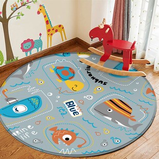 Alfombra Infantil Cartoon Round Carpet Floor Mat Bedroom Fla