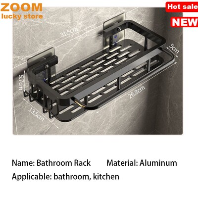 Shower Caddy aluminium Bathroom Shelves Organizers rack