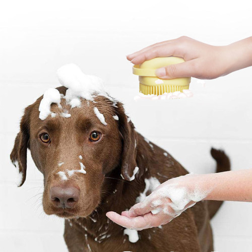 Bathroom  Puppy Big Dog Cat Bath Massage Gloves Brush Soft S