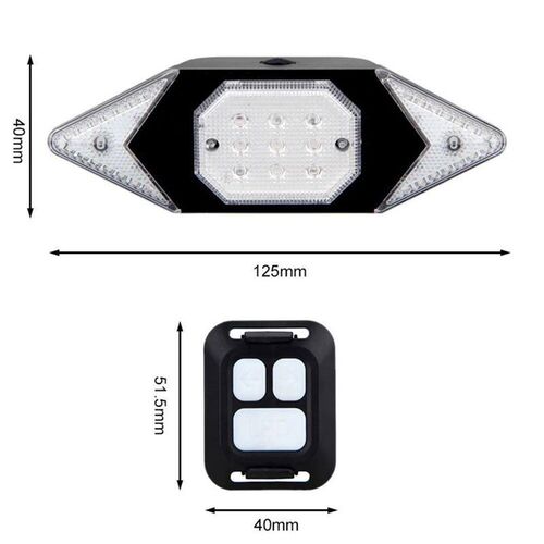 Rear Light Bicycle Turn Signal USB Bike Tail Light Wireless