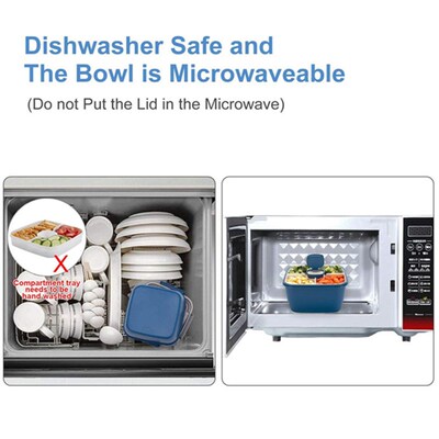 Salad Container Bento Box Tray Leak-Proof Sauce Container