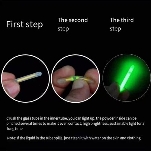 50/100PCS Fireflies Fluorescent Lightstick Light Fishing Flo