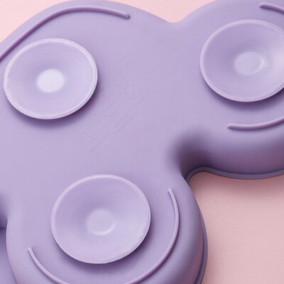 New8PCS/Set Baby Silicone Sucker Bowl Plate Cup Bibs Spoon F