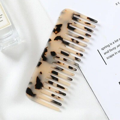 Korean Fashion Design Hair Comb Wide Teeth Acetate Hairdress