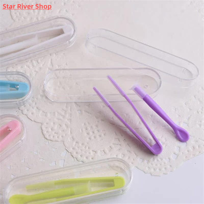 1 Set Color Contact Lens Case Box Tweezers and Suction Stick