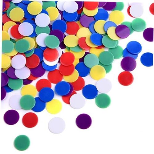 500 Pieces Counters Counting Chips Plastic Markers Mixed Co1