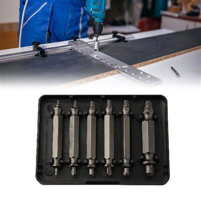 6 PCS Extractor Drill Bits Speed Out Tool Broken Bolt H.S.S