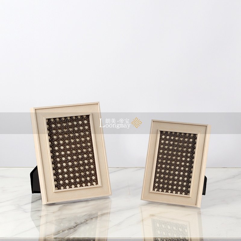 现代侘寂风实木相框6寸7寸样板间客厅卧室床头柜木质艺术画框摆件,家居饰品,相框/画框,淘宝优惠券,粉丝福利购,淘宝优惠卷