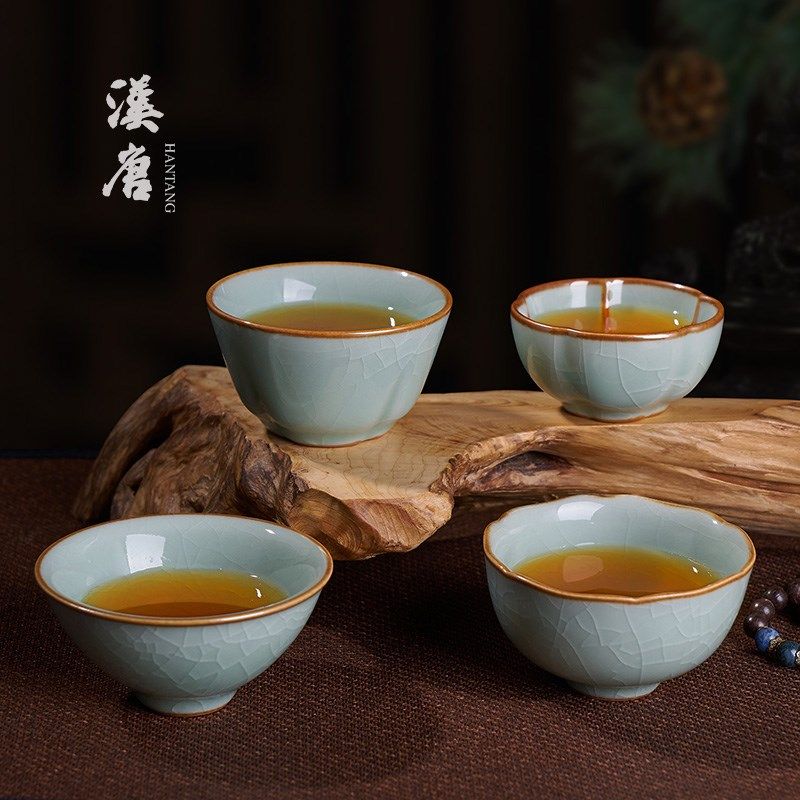 汉唐开片青瓷冰裂釉茶盏主人杯单杯小茶杯个人专用陶瓷单只品茗杯,餐饮具,茶杯,淘宝优惠券,粉丝福利购,淘宝优惠卷