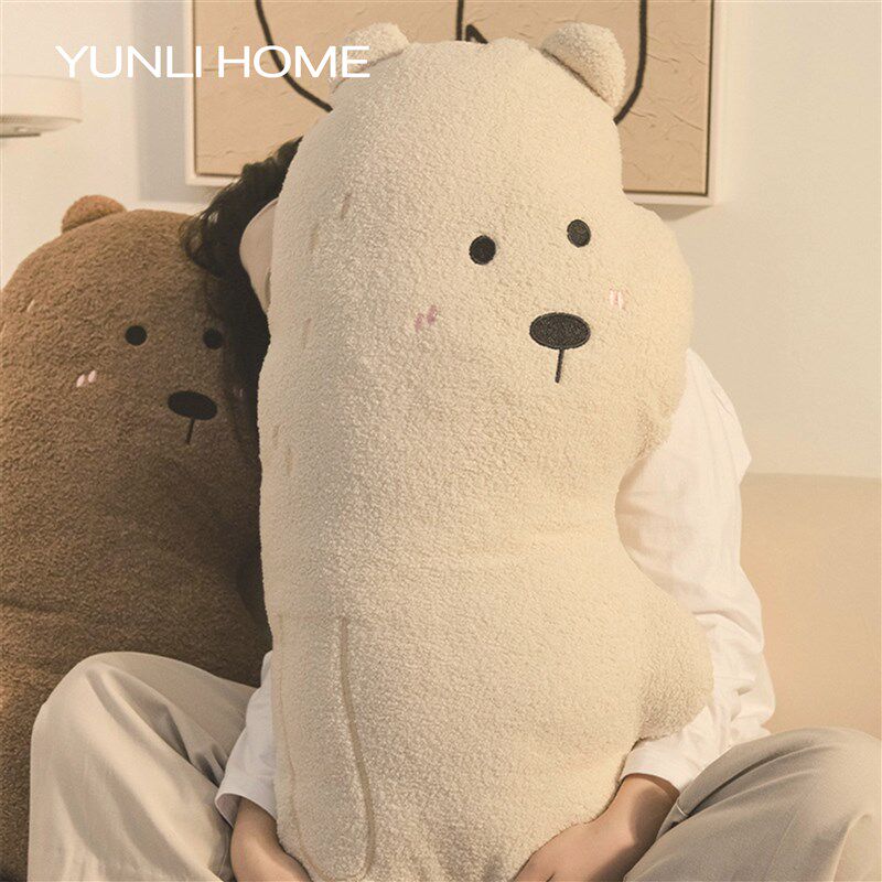 可爱熊抱枕睡觉女生侧睡夹腿枕头宿舍寝室床上靠枕长条公仔玩偶