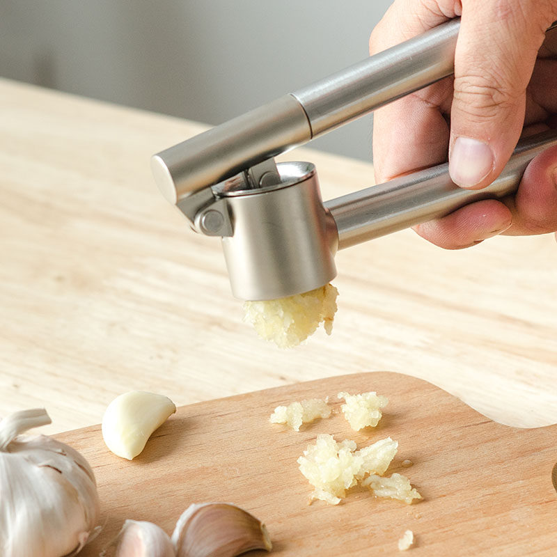 加厚大蒜压蒜器304不锈钢手动蒜泥按压式蒜头压碎器手动捣蒜器