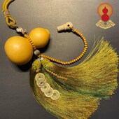 天然开口葫芦摆件五帝钱家居房门卧室挂件门口客厅横梁化解门对门