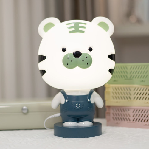 温度工坊 可爱卡通动物老虎儿童台灯床头灯卧室暖光led小夜灯男童