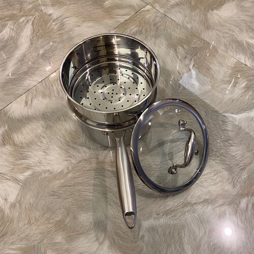 不锈钢304食品级辅食奶锅小汤锅宝宝用锅 单柄锅 加深迷你锅16cm