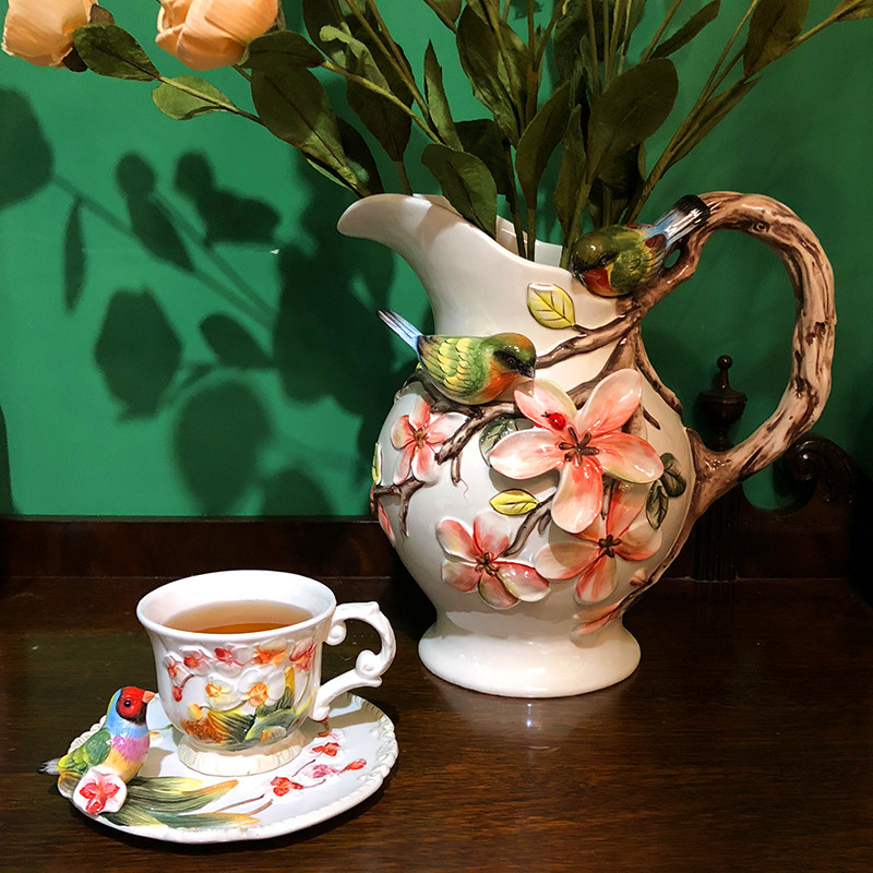 电视柜酒柜花鸟花瓶陶瓷水罐花插家居礼品结婚新婚订婚礼品摆件,家居饰品,花瓶,淘宝优惠券,粉丝福利购,淘宝优惠卷