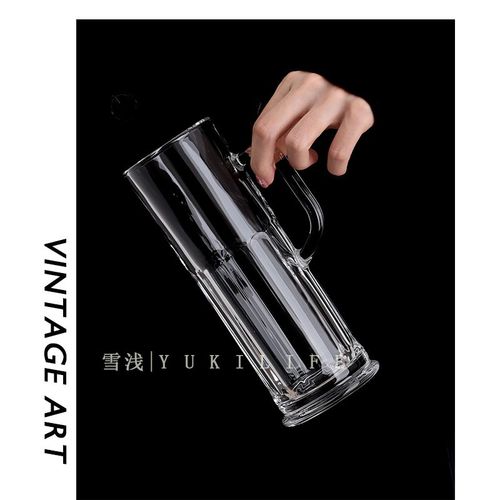 岛屿佳境色 江天涵清虚水晶玻璃杯精酿高啤酒杯大容量中古杯子