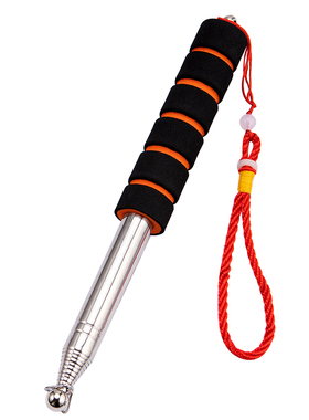 五一劳动节导游旗杆可伸缩不锈钢教棒1.6米2米2.5米3米手持导游旗