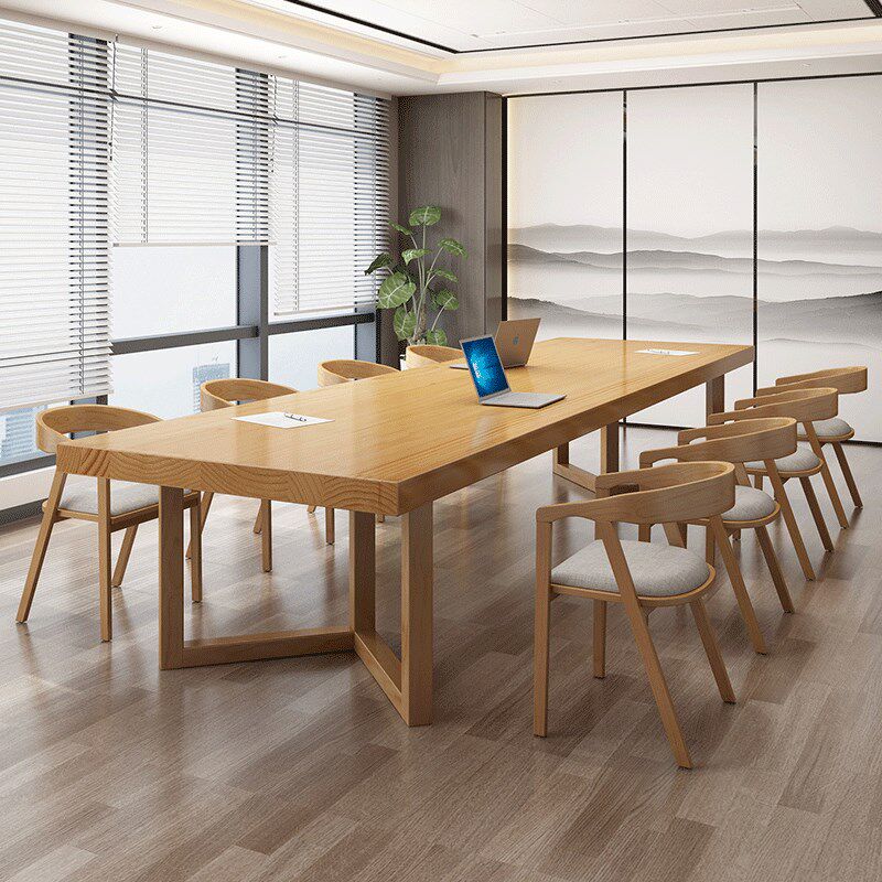会议桌全实木长桌大型接待洽谈办公桌工作台图书馆学习原木大书桌,商业/办公家具,会议桌,淘宝优惠券,粉丝福利购,淘宝优惠卷