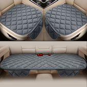 汽车坐垫秋冬季 通用棉车座垫 毛绒三件套单片轿车长条屁垫座套四季