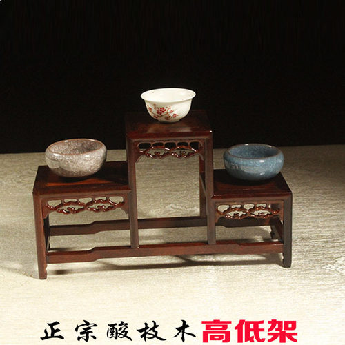 盆景架多宝架红木长方形底座实木花瓶摆件茶壶花盆石头木座展示架
