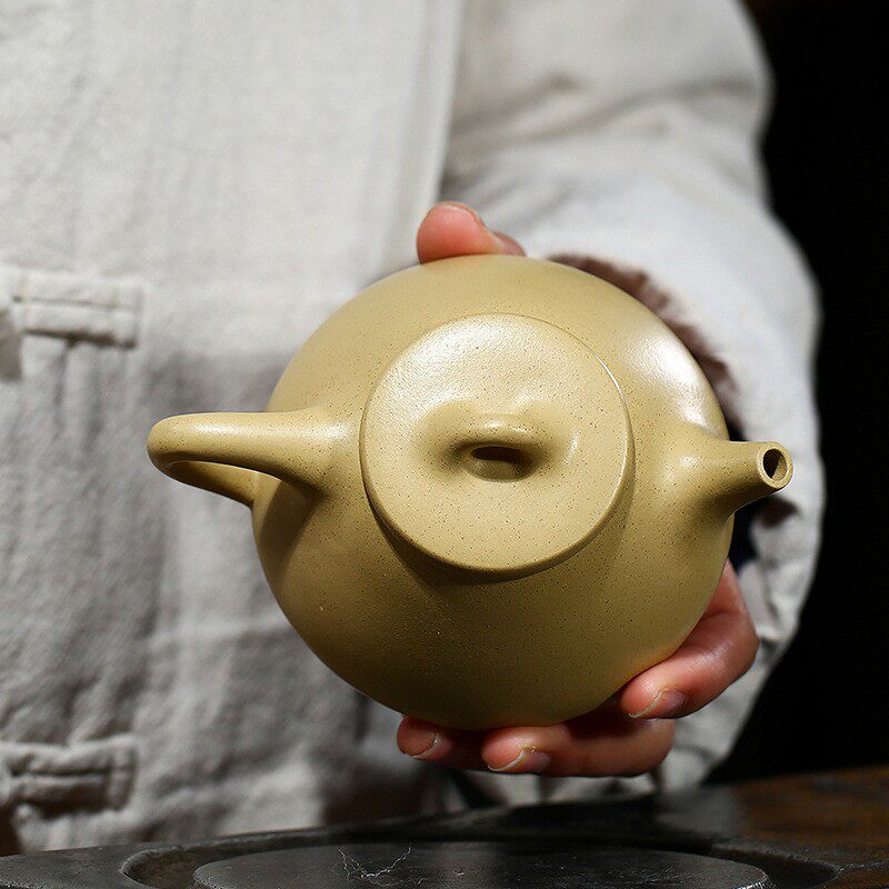 家母纯手工宜兴原矿紫砂壶本山绿泥子冶石瓢壶家用茶壶功夫茶具