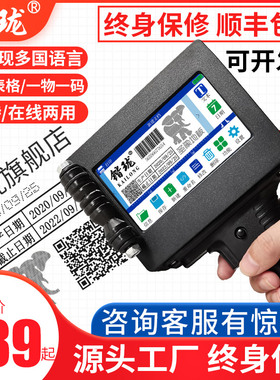 锴珑KL740智能手持式喷码机打生产日期食品纸盒条码小型全自动激