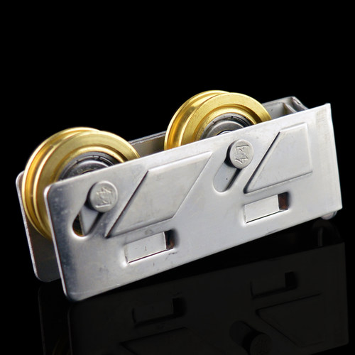 迪福德80型铝合金窗滑轮不锈钢双轮老式彩铝推拉门窗滚珠轴承铜轮