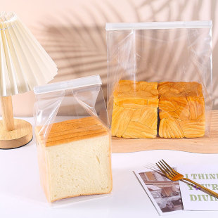 透明吐司面包袋子加厚450g生吐司包装 袋铁丝卷边烘焙打包袋自封袋