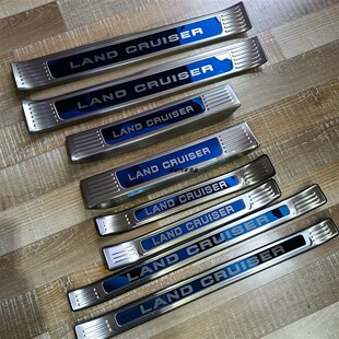 酷路泽LC300门槛条不锈钢迎宾踏板专用改装尾箱防护亮条后杠装饰