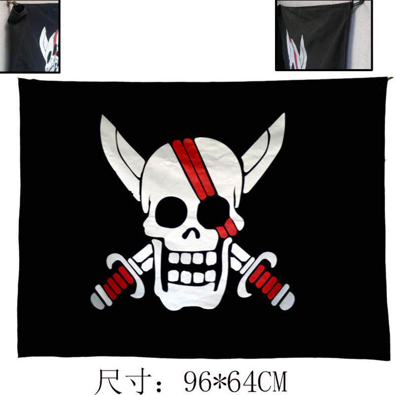新款海贼四王香克斯大旗cosplay艾斯白胡子路飞旗帜周边产品海