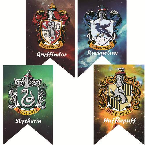 新款哈利学院旗帜Flag 魔法四大学院奇幻大旗徽章海报电影广告旗