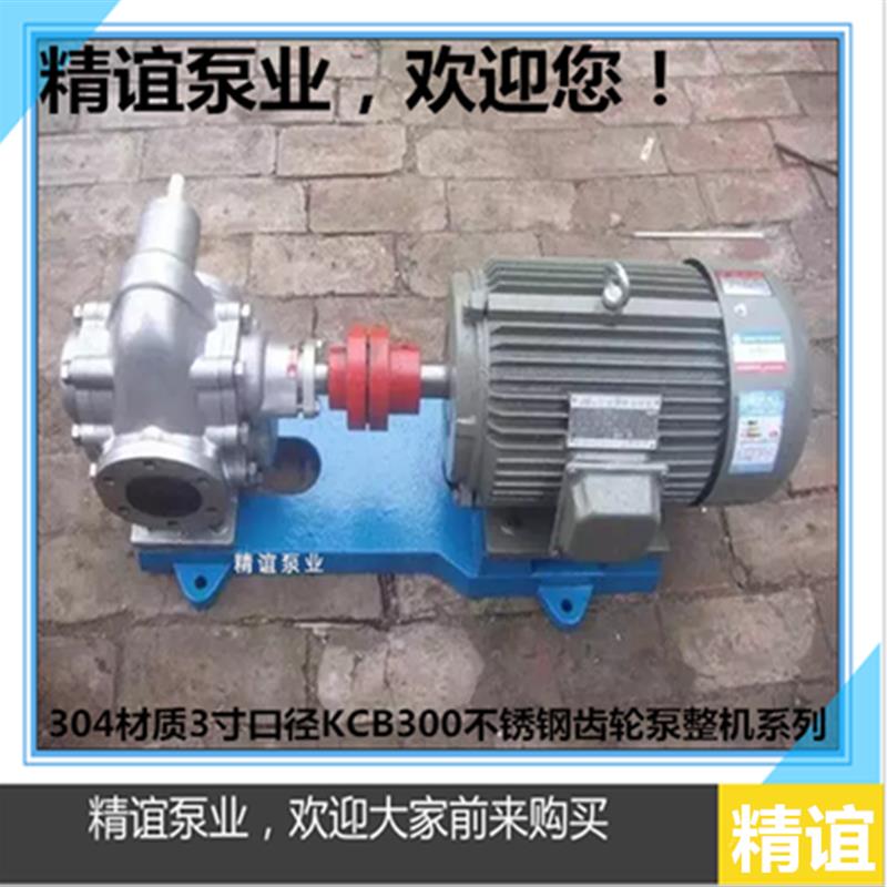 新款304材质不锈钢高温电动不锈钢齿轮油泵KCB-300自吸泵耐腐包邮