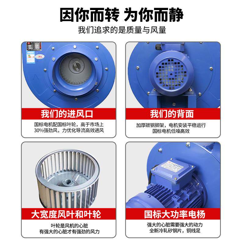 新款cf离心风机厨房220V工业排风机蜗牛排气扇380V大功率吸通包邮