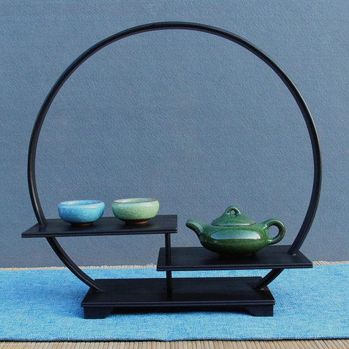 红木紫光檀博古架实木小型多宝阁陈列架子中式茶具茶杯摆件展示架