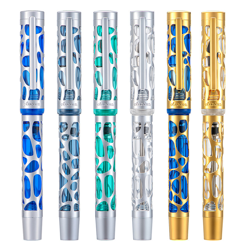 意斯华 Asvine V169负压上墨金属镂空钢笔 明尖书写商务高档套装,文具电教/文化用品/商务用品,钢笔,淘宝优惠券,粉丝福利购,淘宝优惠卷