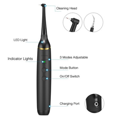Portable Electric Sonic Dental Scaler Tooth Calculus Remover