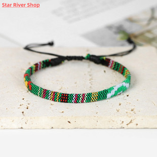 Anklets Surfer Beach Bohemia Set Woven Anklet for Embroidery