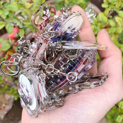 Anime Genshin Impact Keychain Tartaglia La Signora Scaramouc