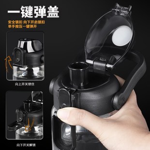 大容量玻璃杯水杯男士茶水分离杯耐高温带吸管便携泡茶杯子1000ml