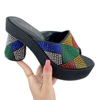 2024 Nigerian Sandals Platform Shoes Ladies Party High Heel