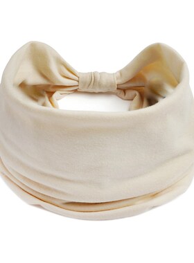 Vintage Solid Color Yoga Headband Knotted Wide Hairband Turb
