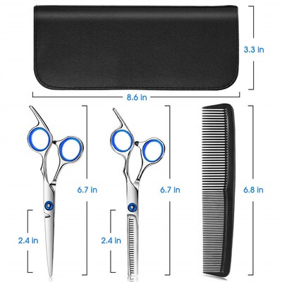 Hair Cutting Scissors Kits Hairdressing Shears Set Thinning